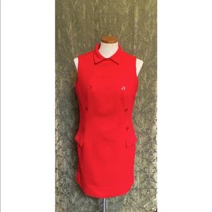 Vintage large tailored red dress